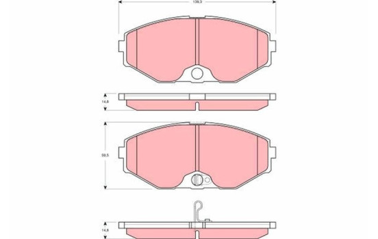 Brake Pad Set, disc brake GDB3273 TRW, Image 2
