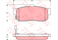Brake Pad Set, disc brake GDB3274 TRW