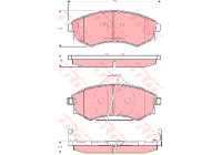 Brake Pad Set, disc brake GDB3283 TRW