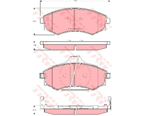 Brake Pad Set, disc brake GDB3283 TRW