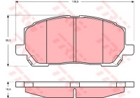 Brake Pad Set, disc brake GDB3286 TRW