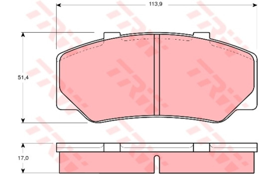 Brake Pad Set, disc brake GDB329 TRW