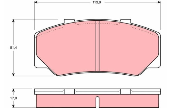 Brake Pad Set, disc brake GDB329 TRW, Image 2