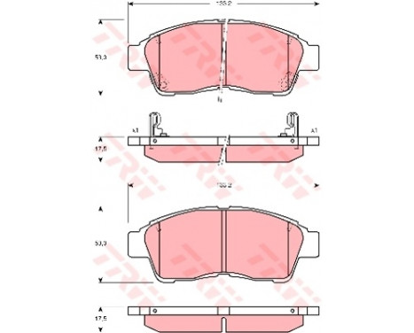 Brake Pad Set, disc brake GDB3300 TRW