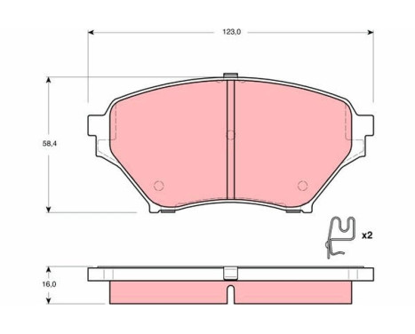 Brake Pad Set, disc brake GDB3302 TRW