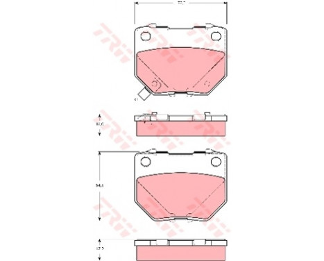 Brake Pad Set, disc brake GDB3308 TRW