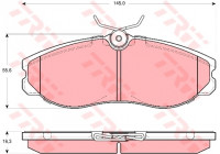 Brake Pad Set, disc brake GDB3313 TRW