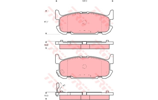 Brake Pad Set, disc brake GDB3318 TRW