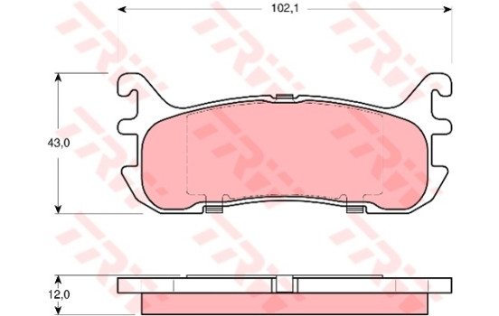 Brake Pad Set, disc brake GDB3319 TRW