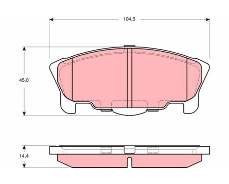 Brake Pad Set, disc brake GDB3320 TRW