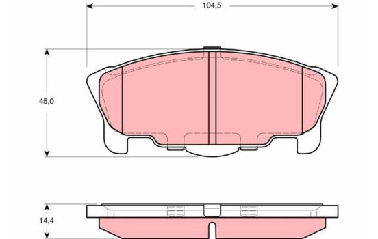 Brake Pad Set, disc brake GDB3320 TRW