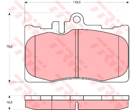 Brake Pad Set, disc brake GDB3322 TRW