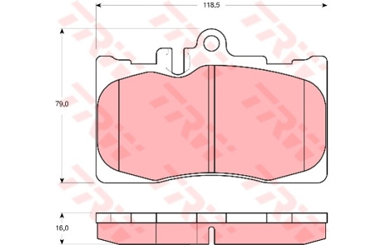 Brake Pad Set, disc brake GDB3322 TRW
