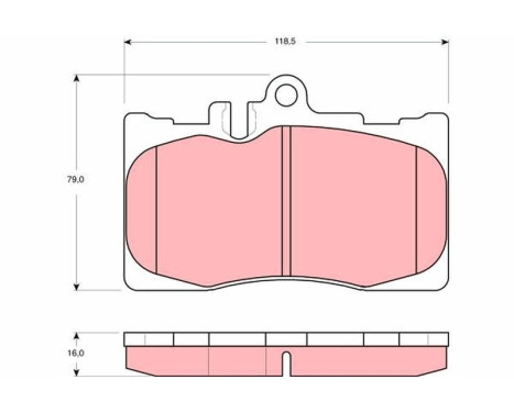 Brake Pad Set, disc brake GDB3322 TRW, Image 2