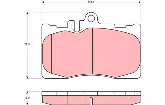 Brake Pad Set, disc brake GDB3322 TRW, Image 2