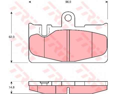 Brake Pad Set, disc brake GDB3323 TRW