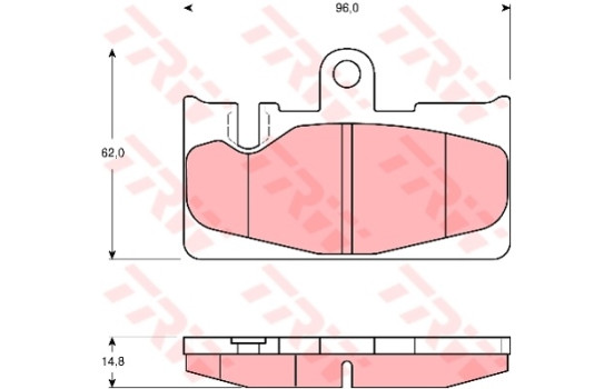 Brake Pad Set, disc brake GDB3323 TRW