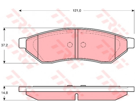 Brake Pad Set, disc brake GDB3346 TRW