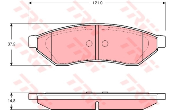 Brake Pad Set, disc brake GDB3346 TRW