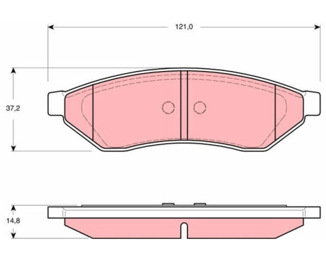 Brake Pad Set, disc brake GDB3346 TRW, Image 2