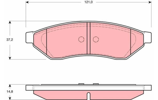 Brake Pad Set, disc brake GDB3346 TRW, Image 2
