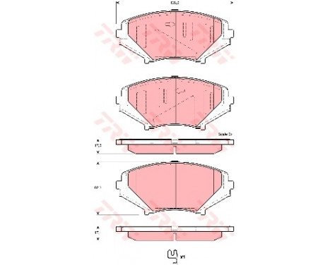 Brake Pad Set, disc brake GDB3356 TRW