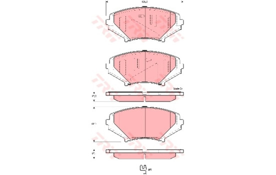 Brake Pad Set, disc brake GDB3356 TRW