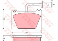 Brake Pad Set, disc brake GDB336 TRW