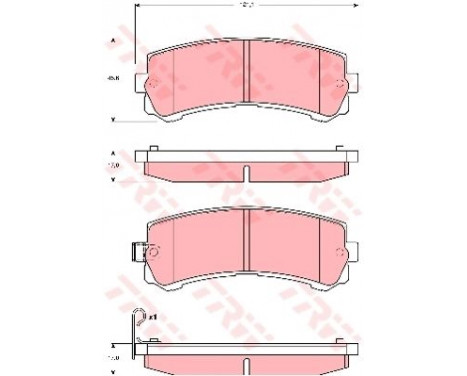 Brake Pad Set, disc brake GDB3362 TRW