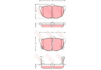 Brake Pad Set, disc brake GDB3368 TRW