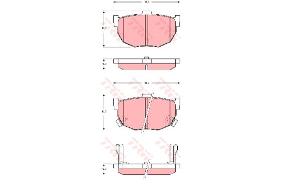 Brake Pad Set, disc brake GDB3368 TRW