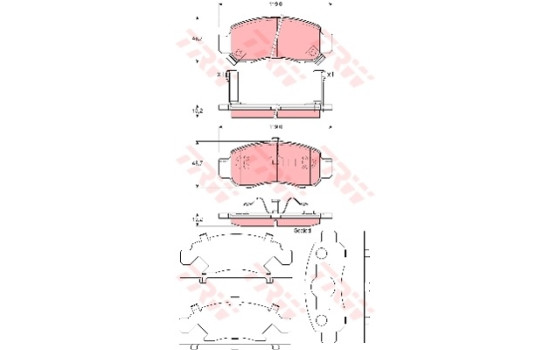 Brake Pad Set, disc brake GDB3376 TRW