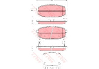 Brake Pad Set, disc brake GDB3384 TRW