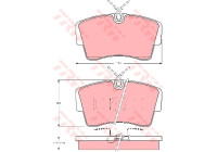 Brake Pad Set, disc brake GDB339 TRW