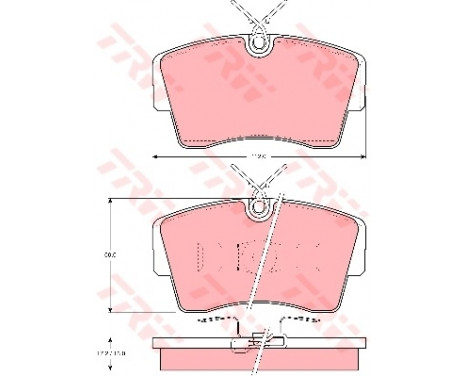 Brake Pad Set, disc brake GDB339 TRW