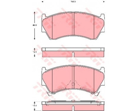 Brake Pad Set, disc brake GDB3391 TRW