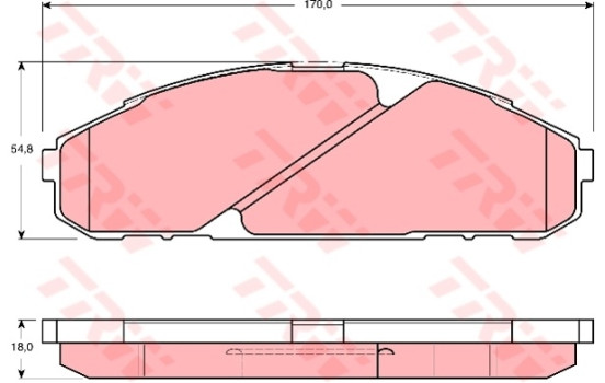 Brake Pad Set, disc brake GDB3394 TRW