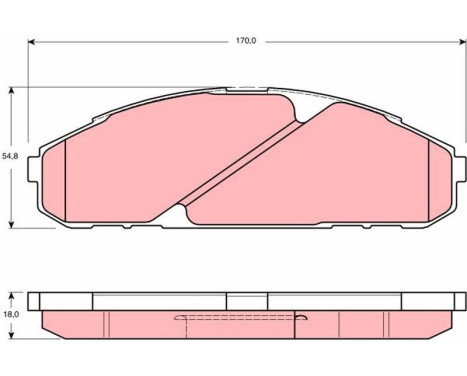 Brake Pad Set, disc brake GDB3394 TRW, Image 2