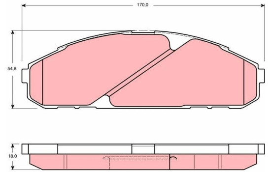 Brake Pad Set, disc brake GDB3394 TRW, Image 2