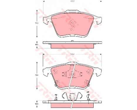 Brake Pad Set, disc brake GDB3400 TRW