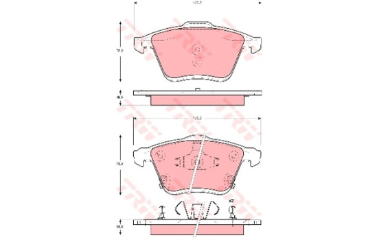 Brake Pad Set, disc brake GDB3400 TRW