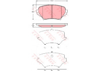 Brake Pad Set, disc brake GDB3401 TRW