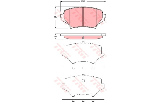 Brake Pad Set, disc brake GDB3401 TRW