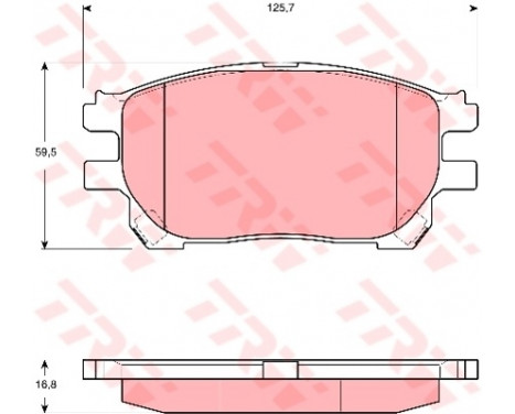 Brake Pad Set, disc brake GDB3414 TRW