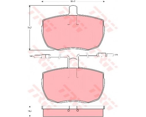 Brake Pad Set, disc brake GDB342 TRW