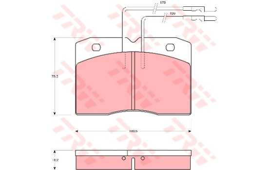 Brake Pad Set, disc brake GDB343 TRW