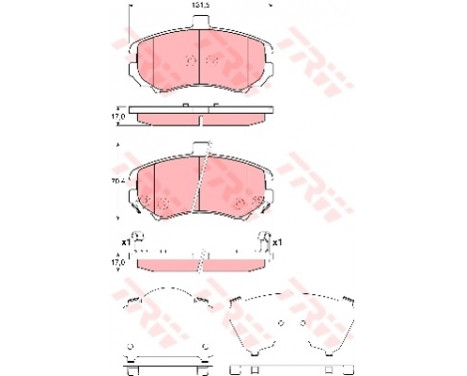 Brake Pad Set, disc brake GDB3431 TRW