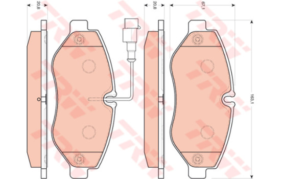 Brake Pad Set, disc brake GDB3439 TRW