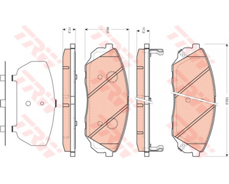 Brake Pad Set, disc brake GDB3452 TRW