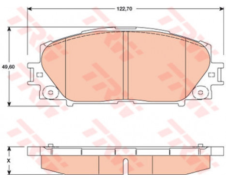 Brake Pad Set, disc brake GDB3459 TRW